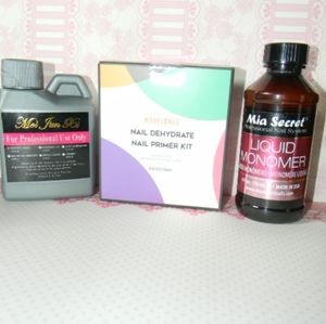 Nail dehydration kit with Liquid Monomer